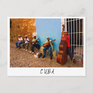 Street band in Trinidad, Cuba carte postale