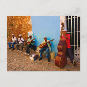 Street band in Trinidad, Cuba carte postale