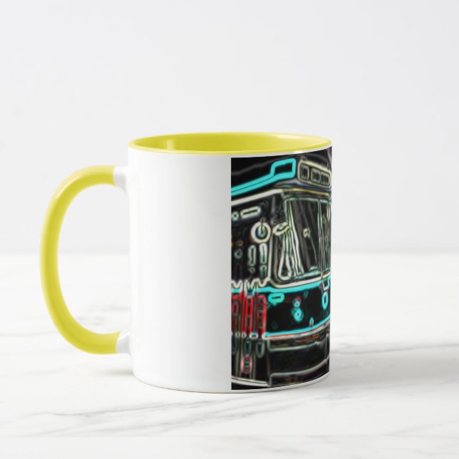 Streetcar à Railway sten Petit Combo jaune Mug (Gauche)
