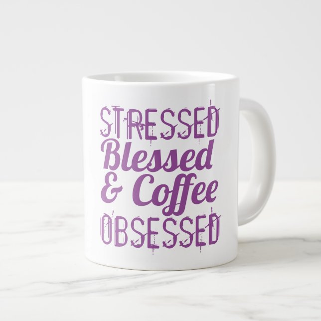 Stress - Tasse de café extra-large (Devant droit)