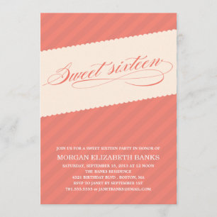 STRICTIONS RUSTIQUES INVITATION SWEET SIXTEEN