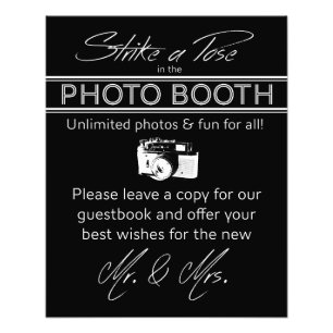 Strike a Pose Photo Booth Se connecter en noir