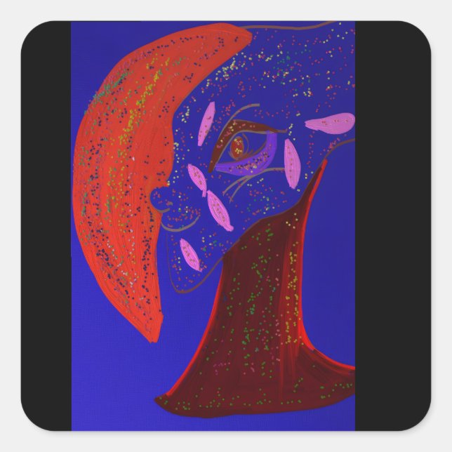 Strikingly Beautiful Creature Square Stickers (Devant)