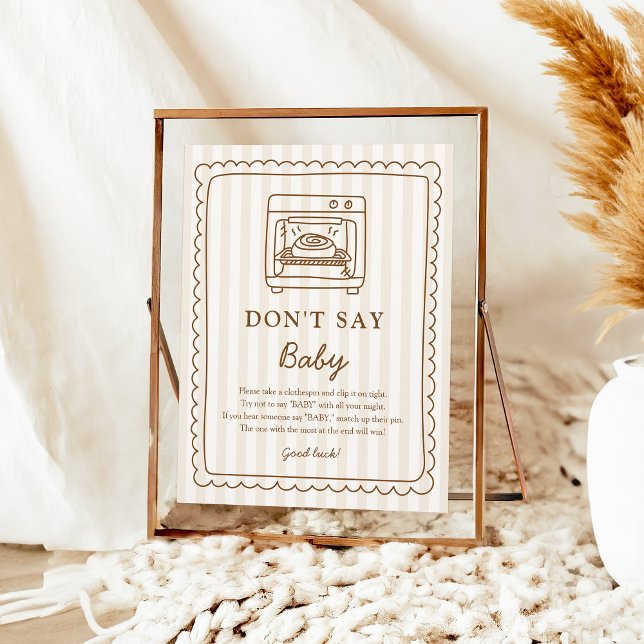 Stripe Bun in the Oven Don’t Say Baby Game Poster (Créateur téléchargé)