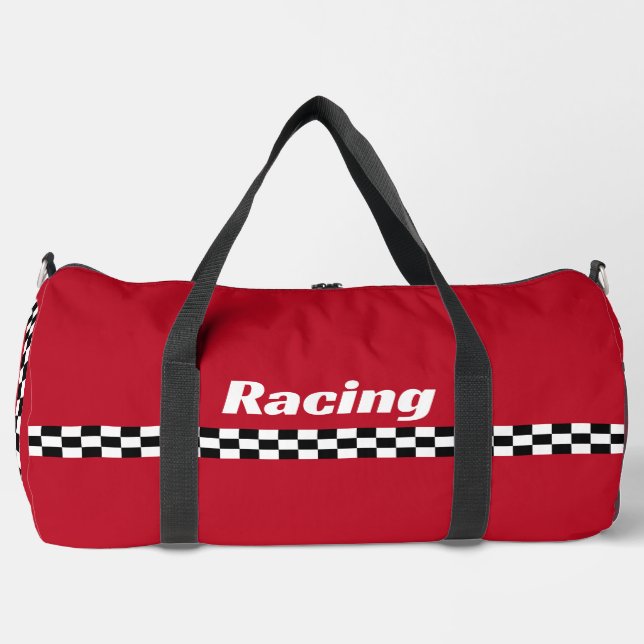 Stripes de course Design Duffel Sac (Recto)