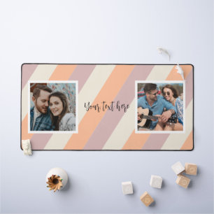 Stripes De Pêche Moderne Deux Photo Desk Mat