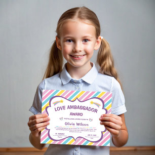 Stripes Editable Fin de l'année scolaire Prix étud