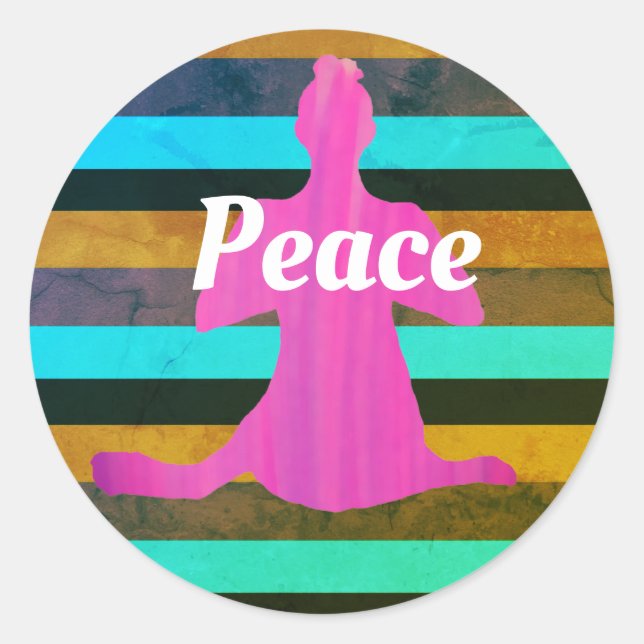 Stripes et Yoga Sticker (Devant)