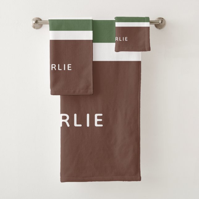 Stripes Motif Custom Monogram ensemble de serviett (En situation)