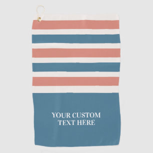 Stripes Motif texte personnalisé serviette de golf