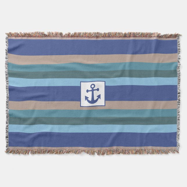 Stripes nautiques lancer la couverture (Devant)