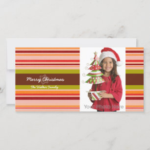 Stripes Noël carte photo