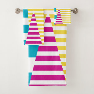 Stripes on Stripes - Turquoise, Jaune et Rose