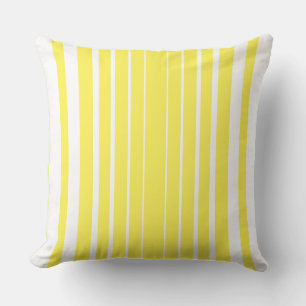 Stripes Oreiller citron jaune et blanc
