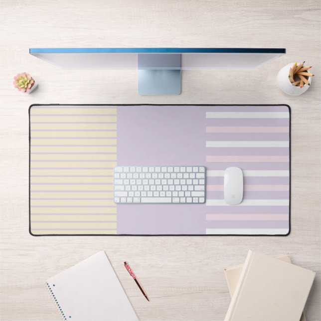 Stripes Pop Couleur - Rose Pastel, Jaune & Violet (Bureau 1)