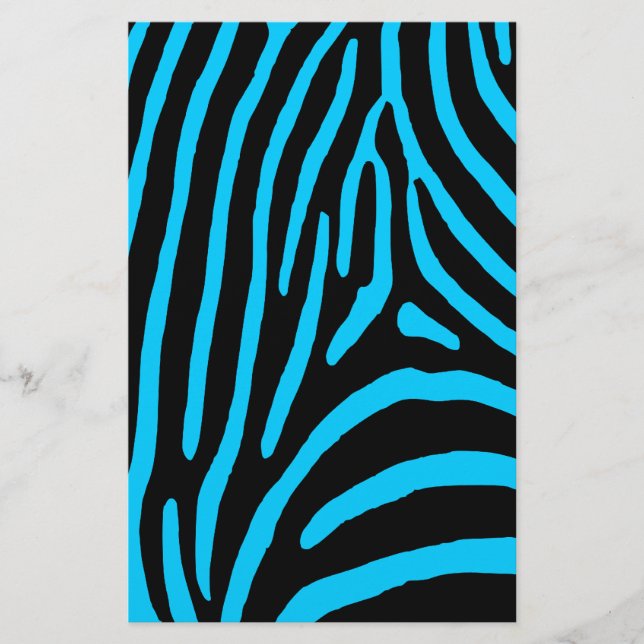 Stripes Zebra Noir et Aqua (Devant)