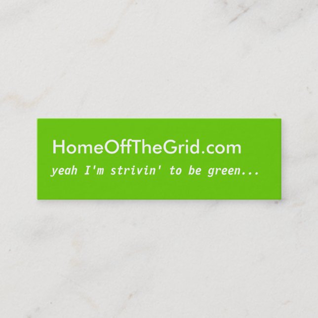 Strivin à être vert - carte de profil (Devant)