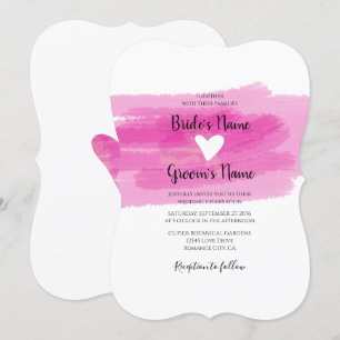 Strokes de peinture simple et invitations de maria
