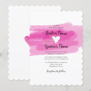 Strokes de peinture simple et invitations de maria