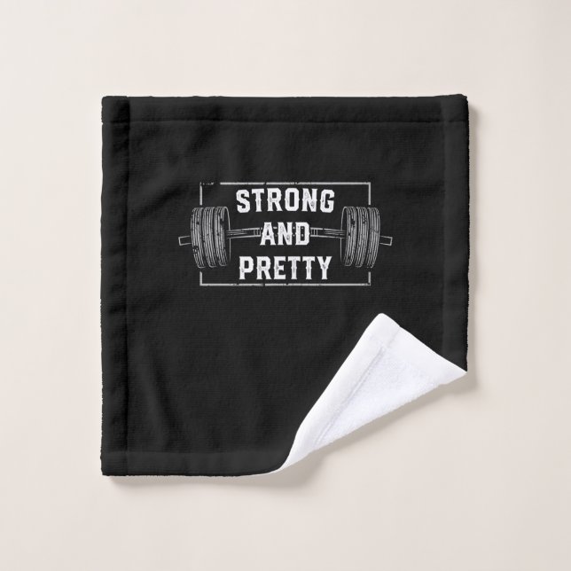 Strong and Pretty Funny Gym Quotes Tank Top (Gant de toilette)