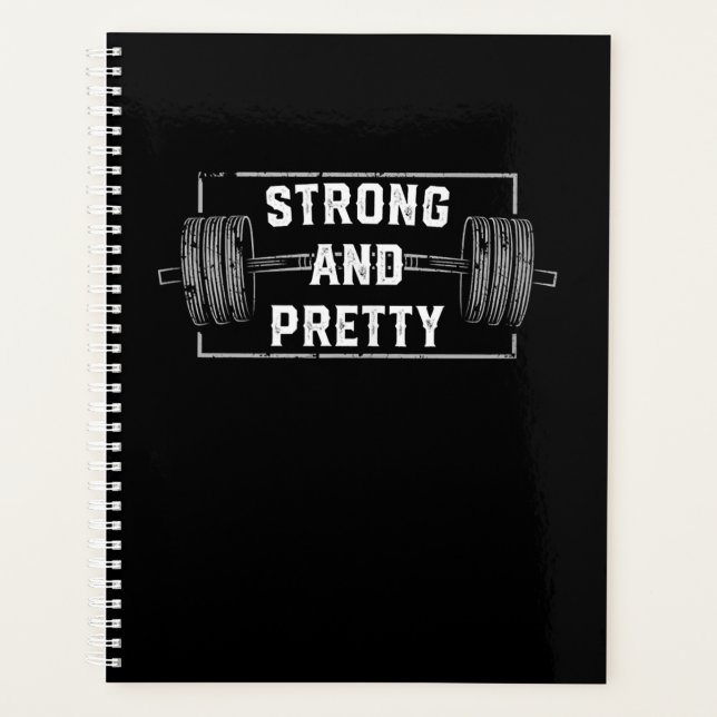Strong and Pretty Funny Gym Quotes Tank Top (Devant)