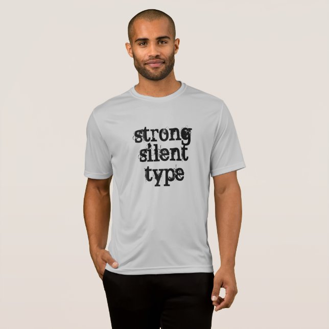 "Strong Silent Type" Introvert T-Shirt Homme (Devant entier)