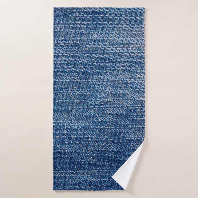 Structure en denim tissu Jeans bleu (Serviette de bain)