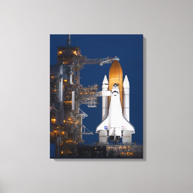 STS-135 Nuit Avant Lancer Toile Enveloppée (Recto)
