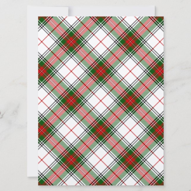 Stuart / Stewart tartan blanc rouge vert plaid (Devant)