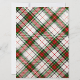 Stuart / Stewart tartan blanc rouge vert plaid