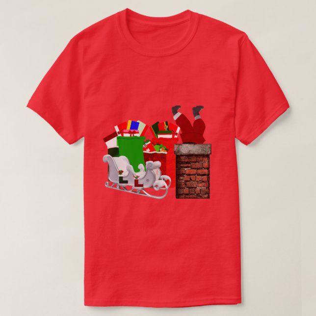 Stuck Santa T-Shirt (Design devant)