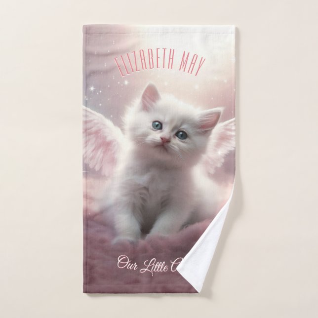 Student Housewarming Pink Holiday Gift Pink Kitten (Serviette à main)