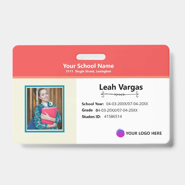 Student School Badge - Modern Identification card (Avant)