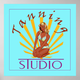 Studio de bronzage - affiche