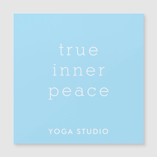 Studio de Yoga True Inner Peace Carte Magnétique (Devant)
