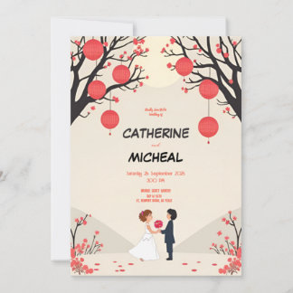 Studio Ghibli Style Invitation de mariage personna