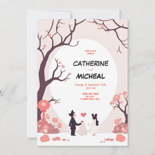 Studio Ghibli Style Invitation de mariage personna