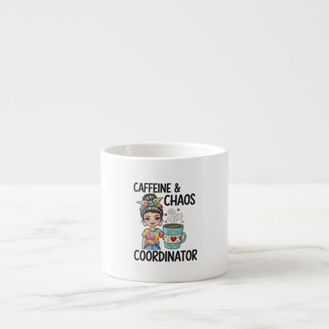 Study Fuel Mug For College Girls Coffee & Chaos  (Devant)