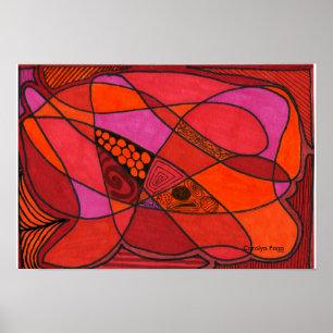 "Study in Reds" Design par Carolyn Fagg Poster