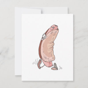 stupide hot dog dans le personnage de dessin animé