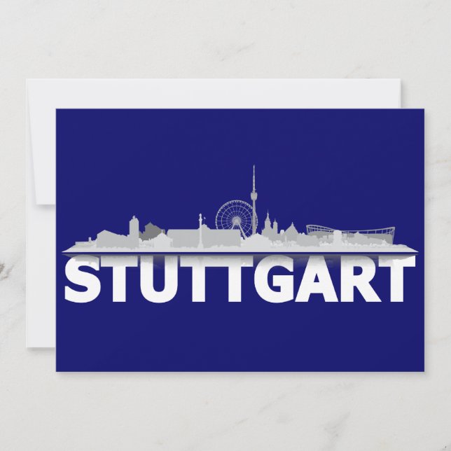 Stuttgart Stadt Skyline - Carte postale / Carte pl (Devant)
