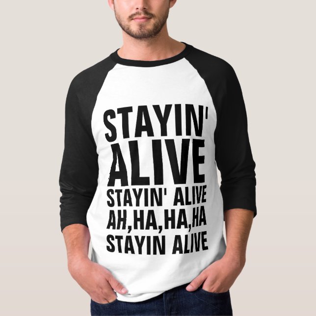 STYIN' ALIVE DISCO DANCE 70's T-Shirts (Devant)