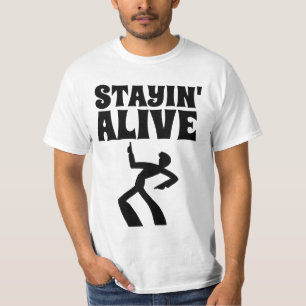 STYIN'ALIVE 1970 DISCO T-SHIRTS D'ANNIVERSAIRE