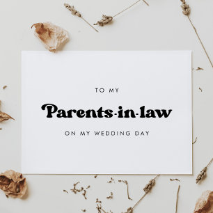 Style à mes beaux-parents le jour de mon mariage