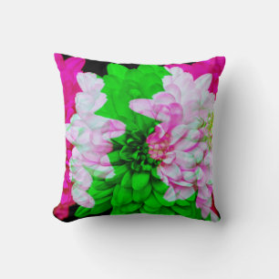 Style Abstrait Art rose Coussin vert rose