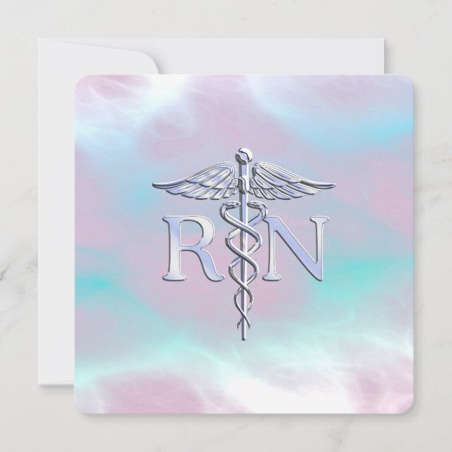 Style Argent RN Caduceus Médicale Mère Pearl (Devant)