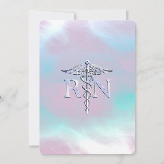 Style Argent RN Caduceus Médicale Mère Pearl (Devant)