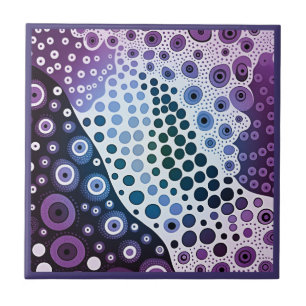 Style art autochtone violet 2 de 9 Carreaux en cér