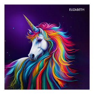 Style Art Déco Imaginaire Unicorne coloré