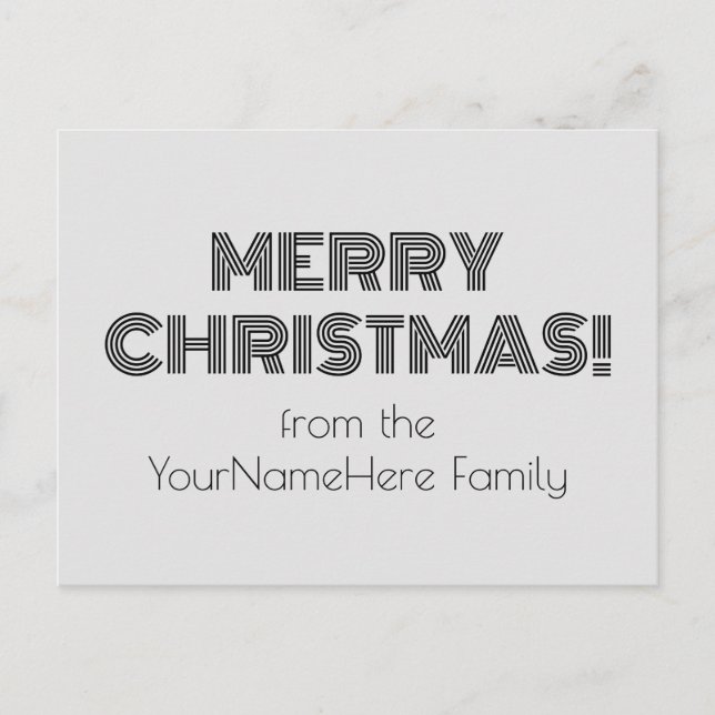 Style Art Déco "JOYEZ NOËL !" Carte postale (Devant)